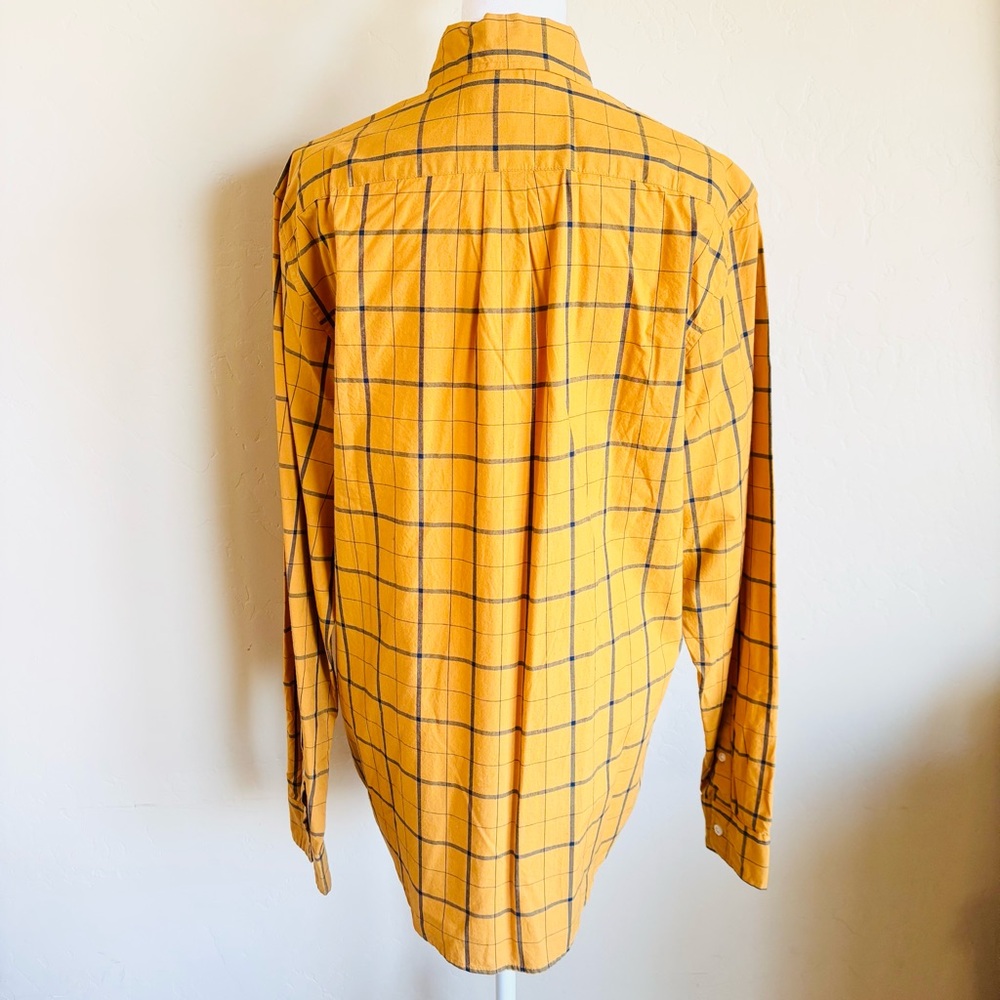 GAP Men's Mustard Plaid Button-Down Shirt NWT - Picture 8 of 12